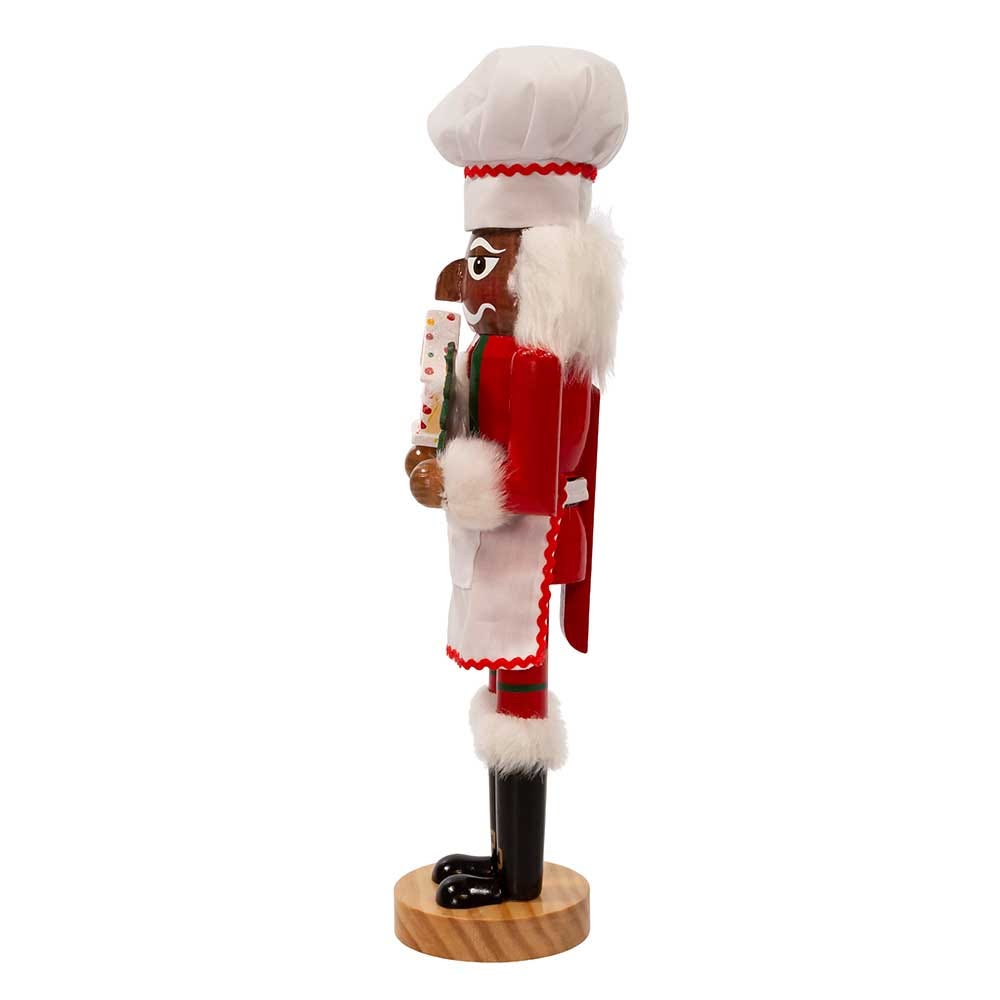 Kurt Adler 15-Inch Wooden African American Chef Nutcracker